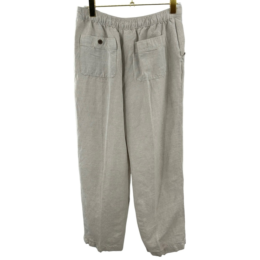 Cubavera Men Linen Blend Drawstring Elastic Waist Pants Tan Beige Medium 32-34 - Picture 5 of 9